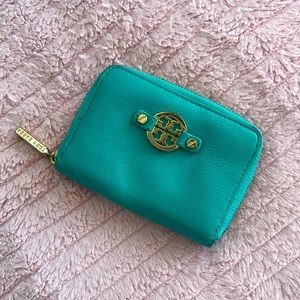 Tory Burch Card and Coin Case - small wallet - Tiffany Green